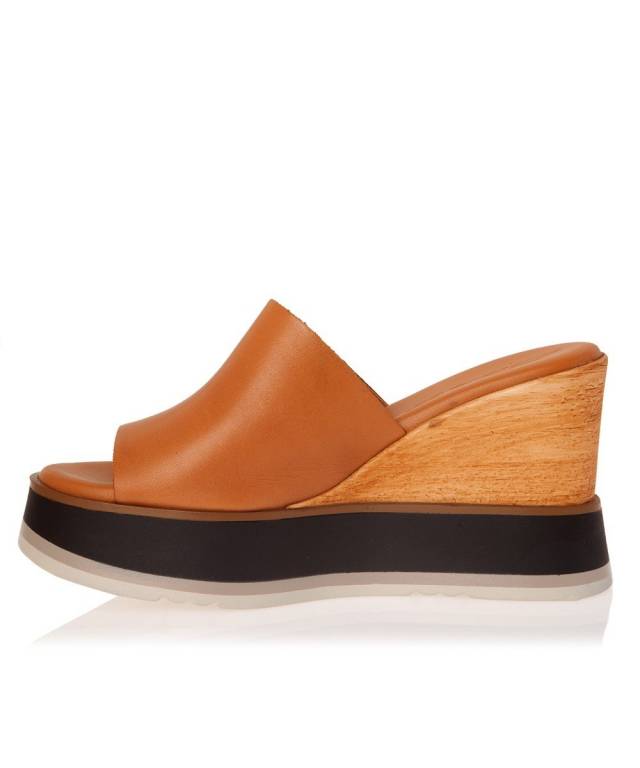 SANTE 21-336 mules - πλατφόρμες με φαρδιά φάσα, ταμπά