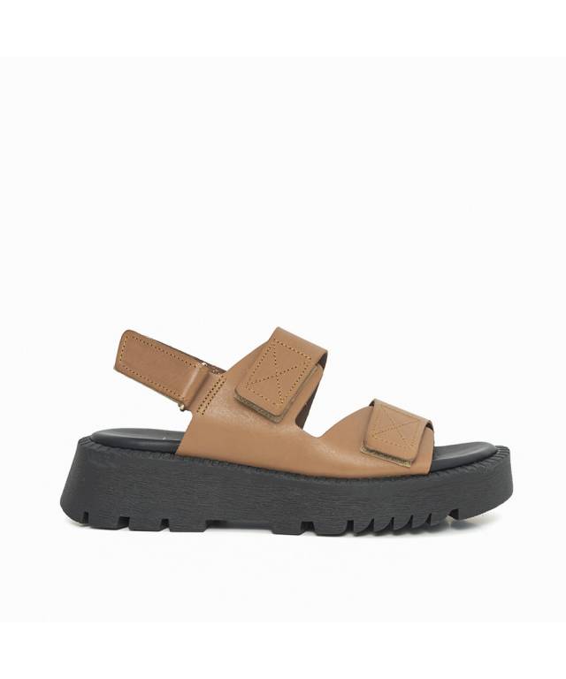 JOCKS collection 2990 γυναικεία flatforms, μόκα.