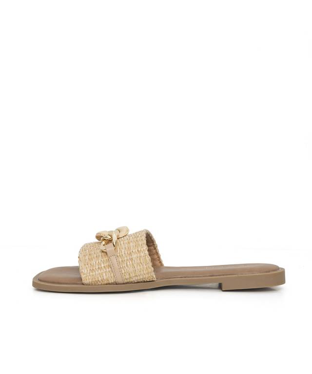 SEVEN S415E9111284 γυναικεία flats, μπεζ.